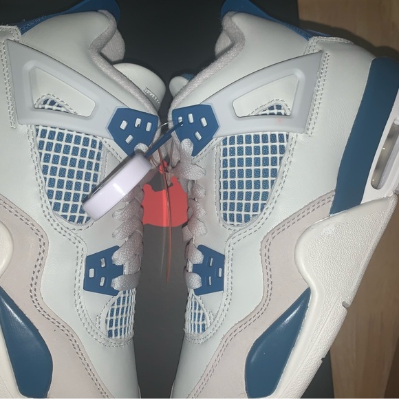 Air Jordan 4 Retro Military Blue GS Shoes sz 4Y - Picture 5 of 7